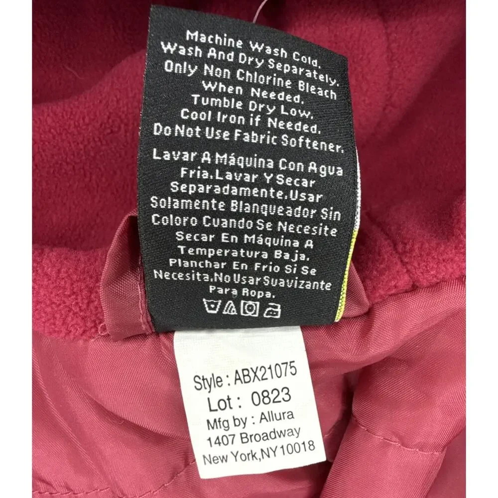 Arctic Hero Kids One Piece Snowsuit Pink Jumpsuit Waterproof Winter Size 8/10
